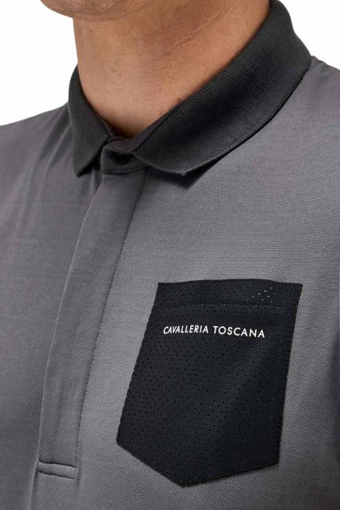 Koszulka techniczna męska Jersey Pique S/S Training Polo szara 