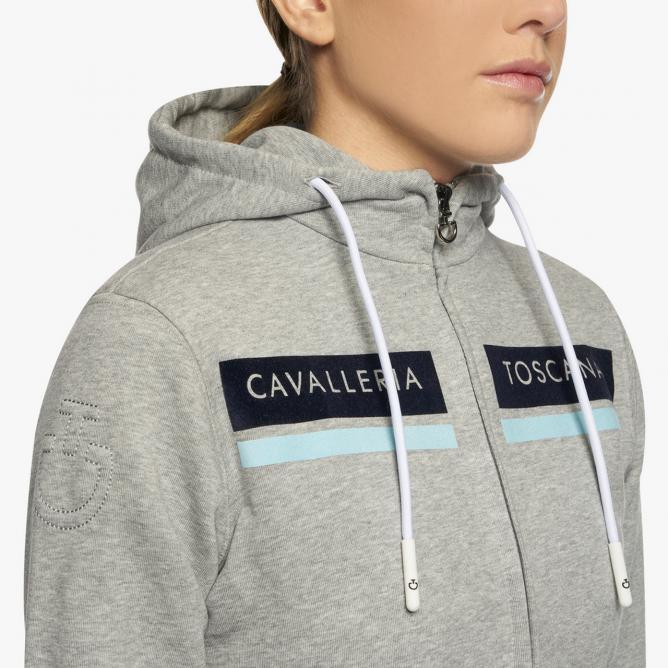Bluza dziecięca  Flocked Stripe CT Logo Cotton Zip Hoodie  Young Rider szara 