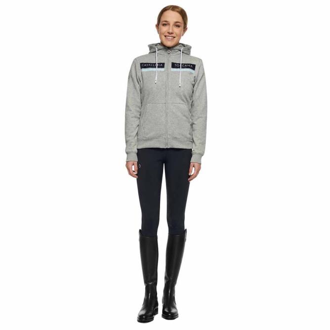 Bluza dziecięca  Flocked Stripe CT Logo Cotton Zip Hoodie  Young Rider szara 