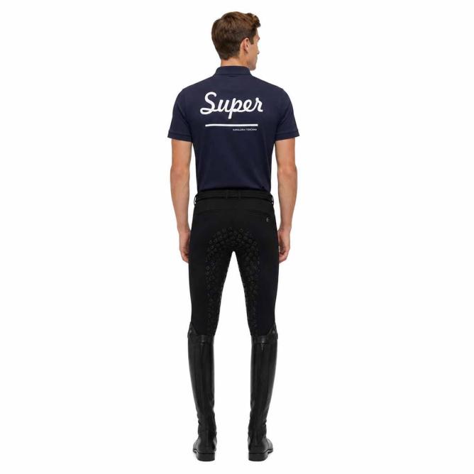 Koszulka bawełniana męska Super CT S/S Training Polo  granat