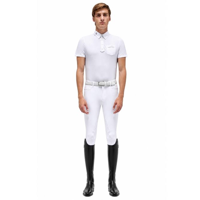 Koszula konkursowa męska Tech Piquet S/S Competition Polo biała 