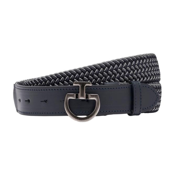 Pasek jeździecki męski Men's Elastic Belt CT Clasp granat/szary