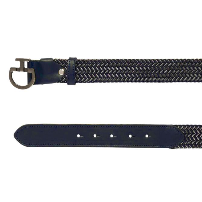 Pasek jeździecki męski Men's Elastic Belt CT Clasp granat/szary