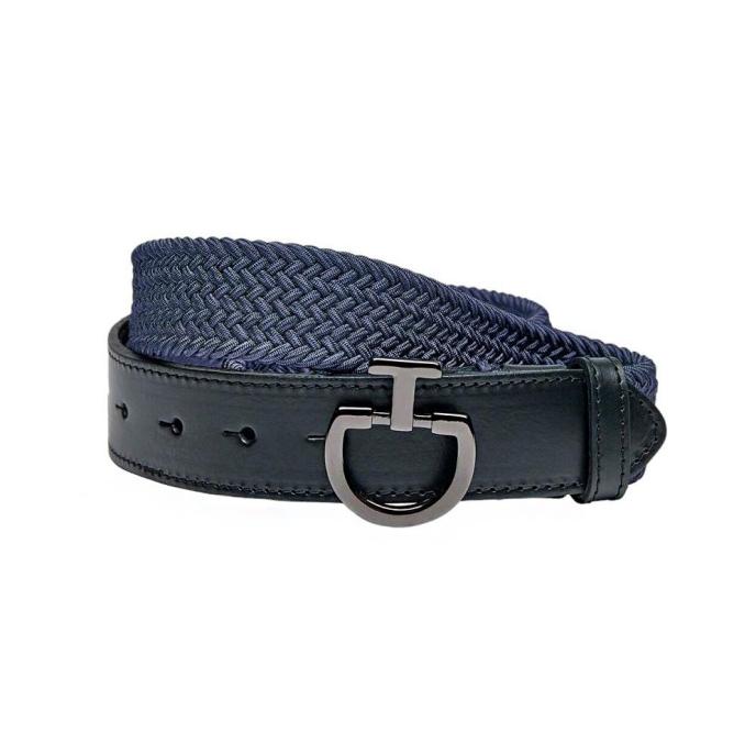 Pasek jeździecki męski Men's Elastic Belt CT Clasp granatowy