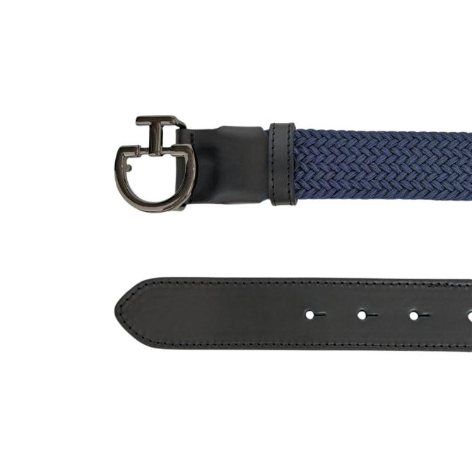 Pasek jeździecki męski Men's Elastic Belt CT Clasp granatowy