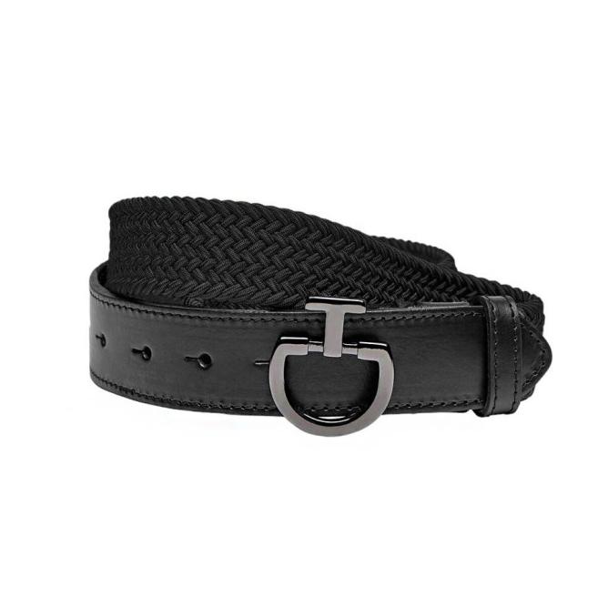 Pasek jeździecki męski Men's Elastic Belt CT Clasp czarny 