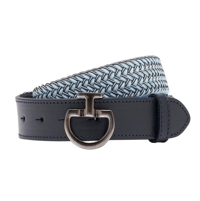 Pasek jeździecki damski Women's Elastic Belt CT Clasp błękit/granat