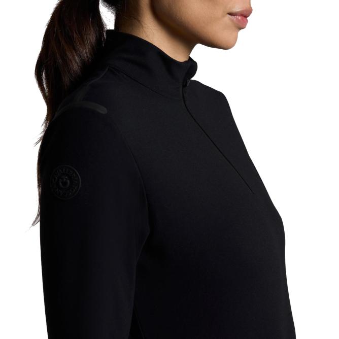 Golf damski CT Jersey Fleece Half Zip L/S czarny 