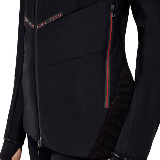 Bluza damska Softshell Revo Red Label Jersey Tech Knit Hooded czarny 