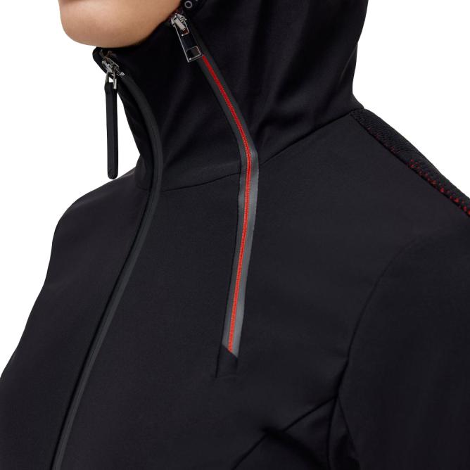 Bluza damska Softshell Revo Red Label Jersey Tech Knit Hooded czarny 