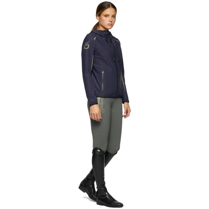 Bluza damska  Softshell CT Team Highlight Jersey Zip  Hooded royal navy 