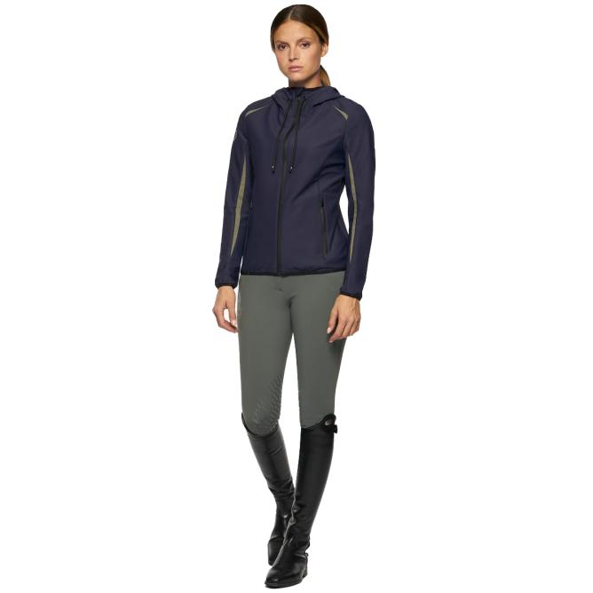 Bluza damska  Softshell CT Team Highlight Jersey Zip  Hooded royal navy 