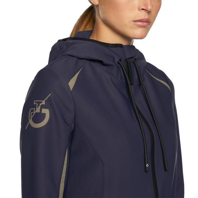 Bluza damska  Softshell CT Team Highlight Jersey Zip  Hooded royal navy 