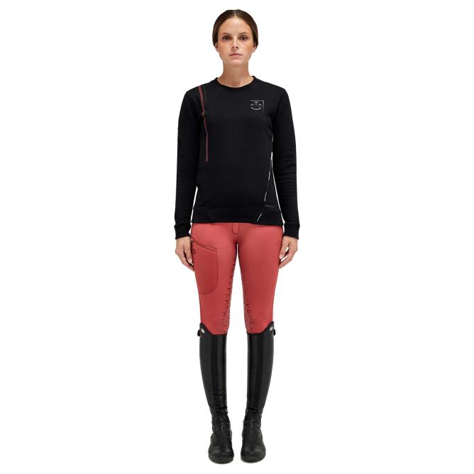 Bluza bawełniana  damska CT Academy Brushed czarna 