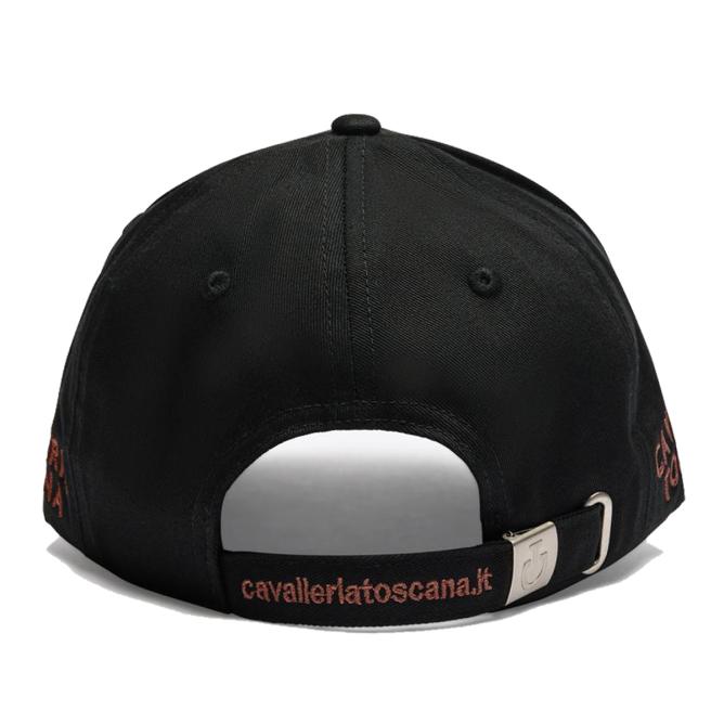Czapka z daszkiem Cavalleria Toscana czarna z logo mink 