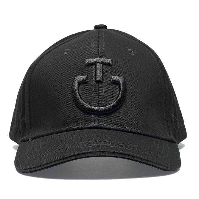Czapka z daszkiem CT czarna z logo czarnym