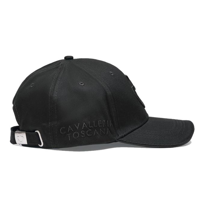 Czapka z daszkiem CT czarna z logo czarnym