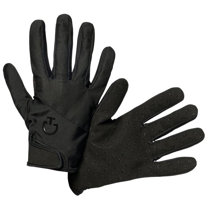 Rękawiczki jeździeckie Cavalleria Toscana Mesh Grip czarne 