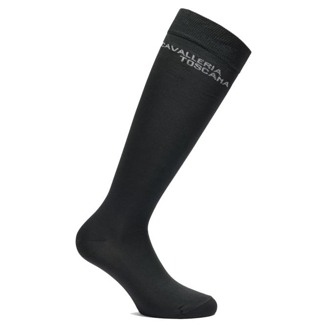 Skarpety jeździeckie Cavalleria Toscana Jacquard Logo - zestaw 3 par w odcieniach ciemnoszarych    (4)