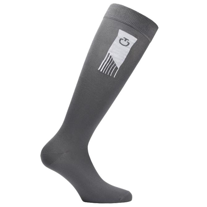 Skarpety jeździeckie Cavalleria Toscana CT Racing Stripe - zestaw 3 par: granatowe, szare i czarne (3)