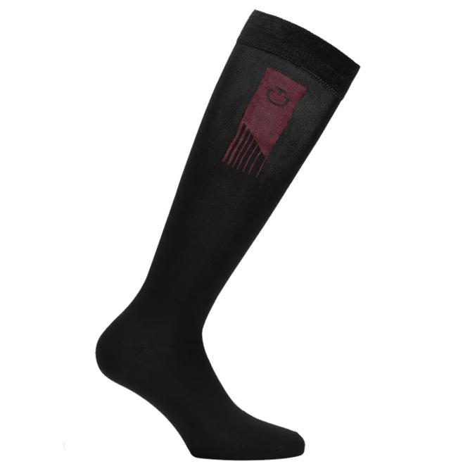 Skarpety jeździeckie Cavalleria Toscana CT Racing Stripe - zestaw 3 par: granatowe, szare i czarne (4)