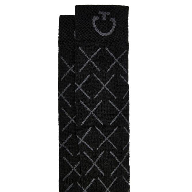 Skarpety jeździeckie zimowe Cavalleria Toscana CT Wool Socks X - czarne (3)