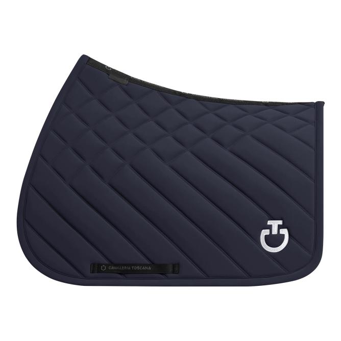Czaprak Diamonds and Lines Quilted granatowy VS (1)