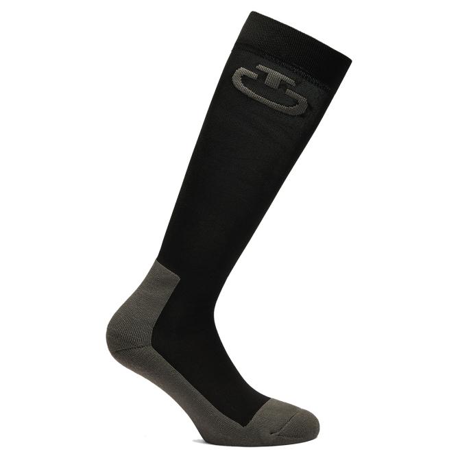 Skarpety jeździeckie Cavalleria Toscana CT Jaquard Tech Socks - czarne  (1)