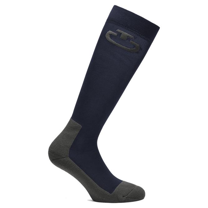 Skarpety jeździeckie Cavalleria Toscana CT Jaquard Tech Socks - granatowe  (1)