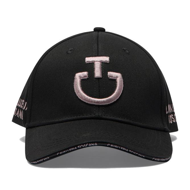 Czapka z daszkiem CT czarna z logo cipria (1)