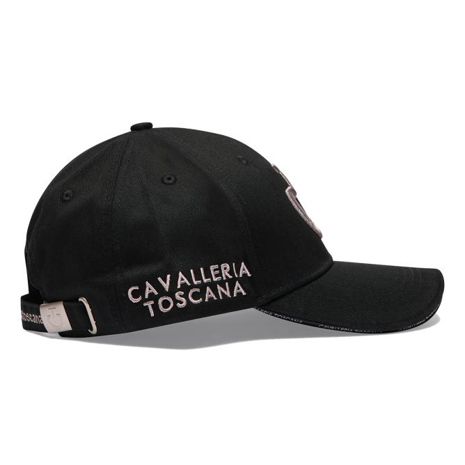 Czapka z daszkiem CT czarna z logo cipria (2)