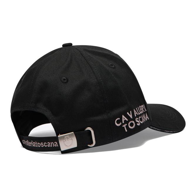 Czapka z daszkiem CT czarna z logo cipria (3)