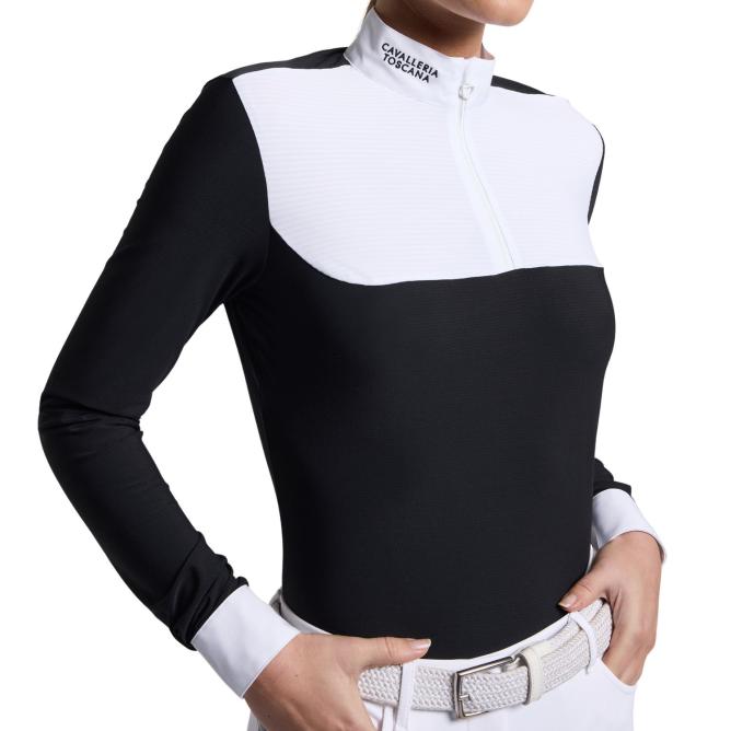 Koszula konkursowa damska Cavalleria Toscana CT Warm Jersey czarna (3)