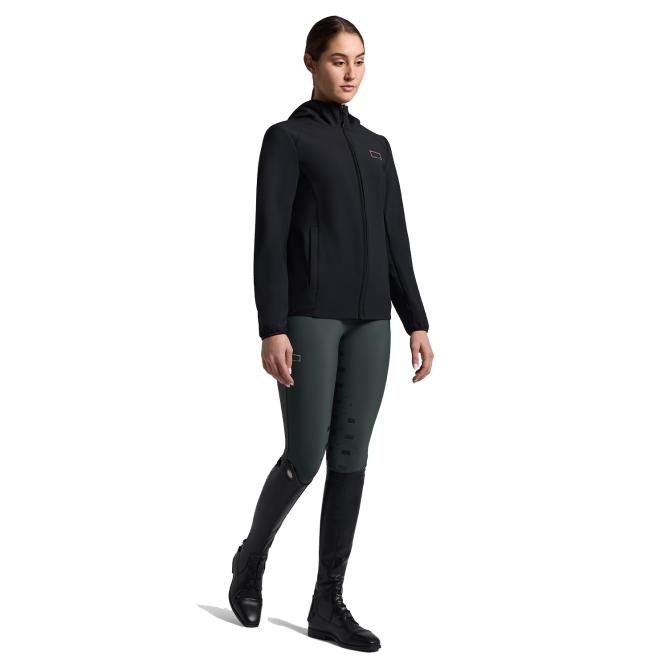 Bluza damska Softshell RG Bonded Jacquard Jersey Hooded czarna (1)