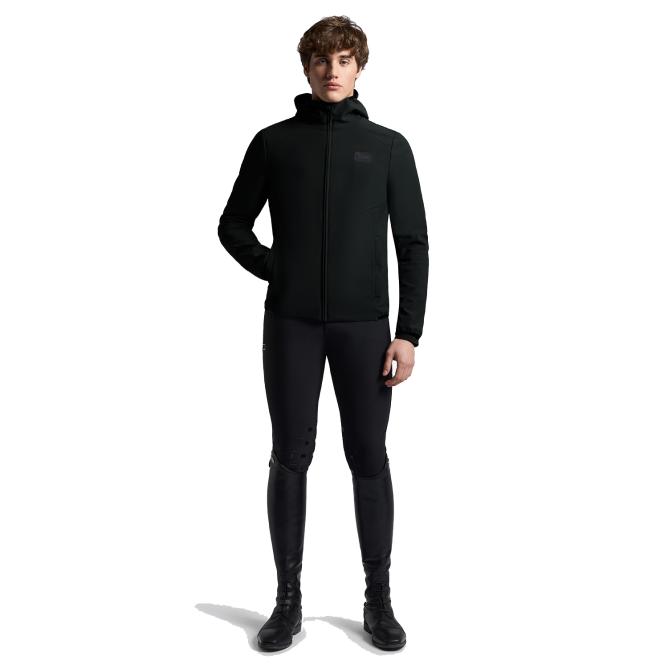 Bluza męska Softshell RG Bonded Jacquard Jersey Hooded czarna (1)