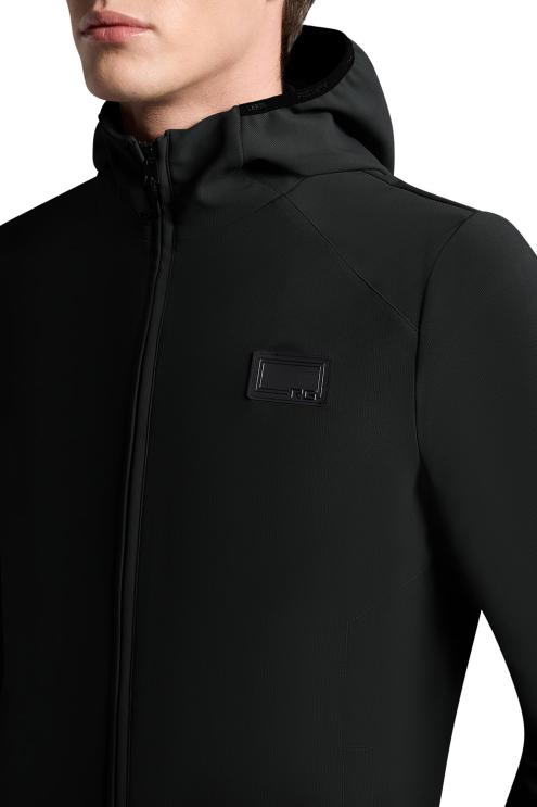 Bluza męska Softshell RG Bonded Jacquard Jersey Hooded czarna (4)