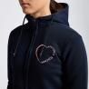 Bluza bawełniana dziewczęca CT Cotton Zip Hoodie granatowa 