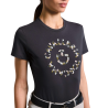 T-shirt damski CT w/Floral Embroidery charcoal   