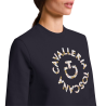 Bluza damska bawełniana CT Cotton w/Floral Embroidery Crew  Neck charcoal 
