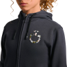 Bluza dziecięca bawełniana CT Cotton w/Floral Embroidery Logo Zip charcoal 