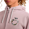 Bluza dziecięca bawełniana CT Cotton w/Floral Embroidery Logo  Zip violet  ice 