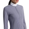 Koszula konkursowa damska CT L/S Stripes Competition Shirt granatowa w białe prążki