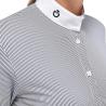 Koszula konkursowa damska Tech Piquet L/S Competition Shirt biała/czarne prążki