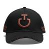 Czapka z daszkiem Cavalleria Toscana czarna z logo mink 