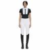 mini: Koszula konkursowa damska Cavalleria Toscana Embossed Stripe w/bib krótki rękaw granatowa (1)