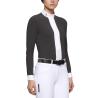 mini: Koszula konkursowa damska Cavalleria Toscana Pleated Jersey długi rękaw stone grey  (2)