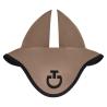 mini: Nauszniki dla konia Cavalleria Toscana Light Weight Jersey Stripe walnut/czarne Full  (1)
