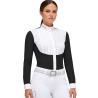 mini: Koszula konkursowa damska Cavalleria Toscana Revo Pleated Poplin Bib długi rękaw czarna  (3)