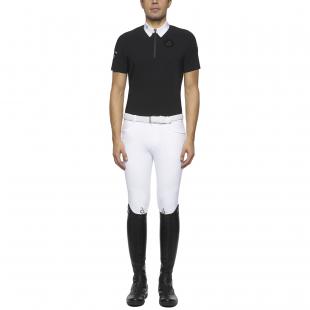 Koszula konkursowa CT Multi-Logo  Competition Polo Man S/S czarna 