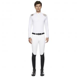 Koszula konkursowa REvo Epaulet L/S Zip Competition Polo Man biała